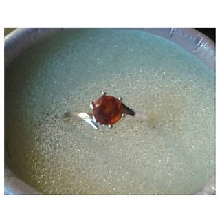                       Hessonite Silver Ring 4 carat  natural and Eligent Gemstone Stone By CEYLONMINE                                              