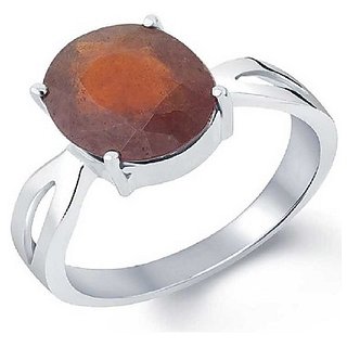                       100% Real 4 Ratti Hessonite silver Ring by CEYLONMINE                                              