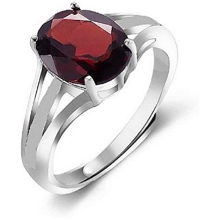                       100% Real 4.5 Ratti Hessonite Silver Ring by CEYLONMINE                                              