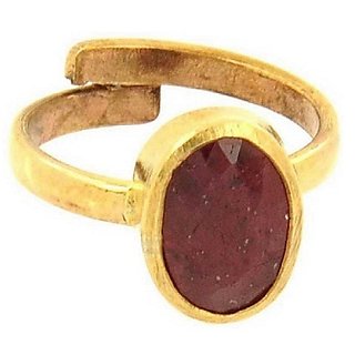                       Natural and Eligent Hessonite Stone 4.5 Carat Gold Plated Ring by CEYLONMINE                                              