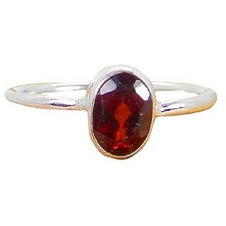                       Hessonite Ring Stone 4.5 Ratti Silver RING Natural Stone By CEYLONMINE                                              