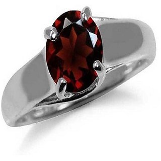 100 Original Certified Stone 5 Carat Hessonite Silver Ring By CEYLONMINE