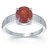 Natural Hessonite Stone Lab Certified Silver 5 Carat Ring BY CEYLONMINE