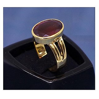                       5.5 Carat natural and Eligent Hessonite Gold Plated Ring by CEYLONMINE                                              