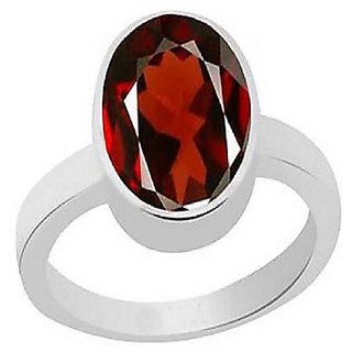                       Natural Hessonite Stone 5.25 Ratti Gemstone Silver Ring By CEYLONMINE                                              