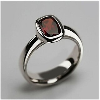                       5.5 Ratti Natural IGI Lab Certified Hessonite Stone silver Ring By CEYLONMINE                                              