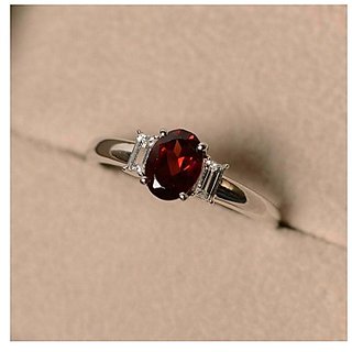                       6 Carat Certified Hessonite silver Ring for Men & WomenBy CEYLONMINE                                              