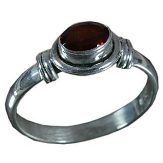                       Natural Hessonite Stone 6 Ratti 100 Certified silver Ring By CEYLONMINE                                              