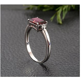 Certified Hessonite 6 Carat Astrological Stone silver Ring By CEYLONMINE
