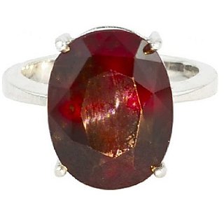 Certified Hessonite stone 6.5 Carat Astrological Stone Silver Ring By CEYLONMINE