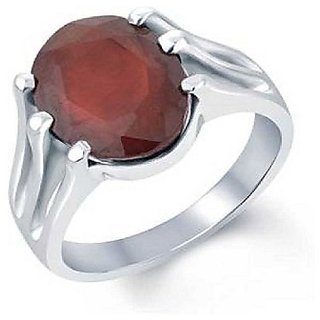                       Natural 6.5 Carat IGI Lab Certified Hessonite Silver Ring by CEYLONMINE                                              