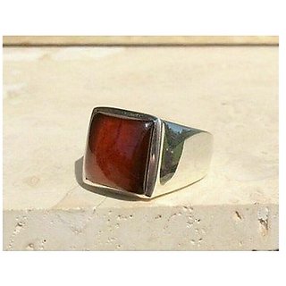                       Hessonite Stone 6.5 Ratti silver Ring Original Lab Certified By CEYLONMINE                                              