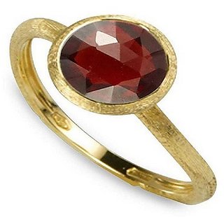                       Natural 6.5 Carat IGI Lab Certified Hessonite Gold Plated Ring by CEYLONMINE                                              