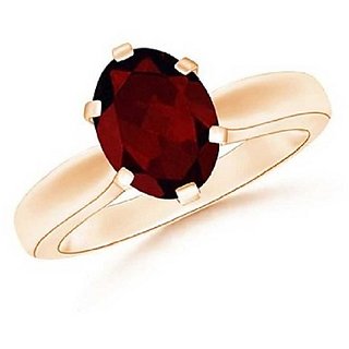                       6.5 Ratti Hessonite Gold Plated Ring With Certified Astrological Stone by CEYLONMINE                                              