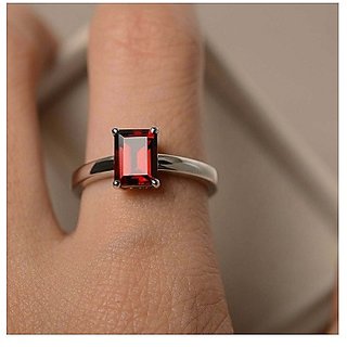                       7 Ratti Natural Certified Hessonite silver Ring by CEYLONMINE                                              