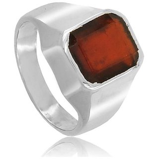                       Natural Hessonite stone 7.25 ratti silver ring By CEYLONMINE                                              