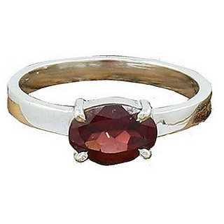 Hessonite Ring Natural Stone 7.25 Carat Silver RingBy CEYLONMINE