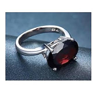                       100 Original Certified Stone 7.25 Carat Hessonite Silver Ring By CEYLONMINE                                              