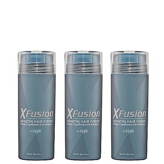 Buy Xfusion Hair Fiber Keratin Protein Concealer pack of 3 (Dark Brown)  Online @ ₹3149 from ShopClues