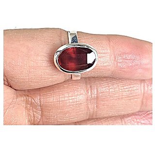                       11 Carat Original Certified Hessonite Silver Ring for Men & WomenBy CEYLONMINE                                              