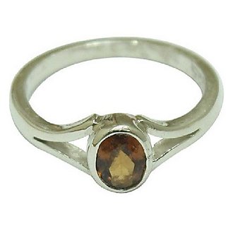                       Hessonite Ring 12 Carat natural and Eligent silver Ring by CEYLONMINE                                              