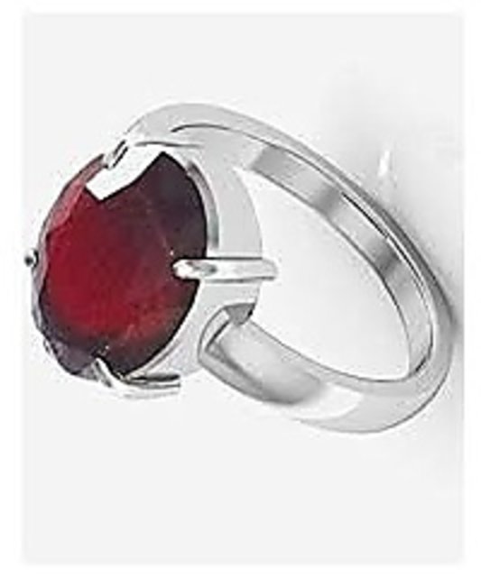 Buy Divya Shakti 7.25-7.50 Ratti Hessonite Gomed Gemstone Silver Ring for  Women at Amazon.in