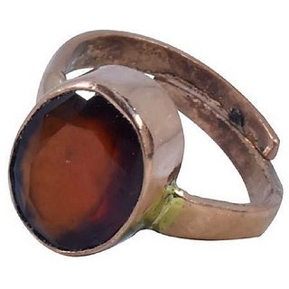                      Hessonite Ring 12.5 Carat natural and Eligent Gemstone Gold Plated Ring by CEYLONMINE                                              