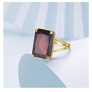 Hessonite Ring Stone 8 Ratti Gold Plated RING Natural Stone By CEYLONMINE