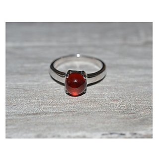                      12.25 Ratti Natural Certified Hessonite  Silver Ring by CEYLONMINE                                              