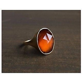                       Hessonite 8.5 Ratti 100% Original Gemstone Asthdhatu Silver Ring By CEYLONMINE                                              