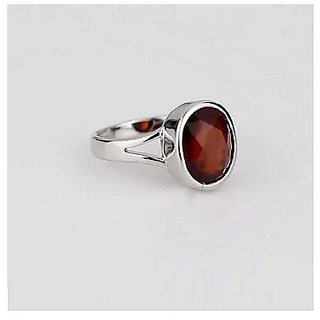                       Certified Hessonite Stone 8.5 Ratti Silver Ring for Men & Womenby CEYLONMINE                                              