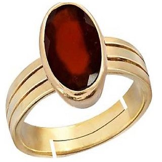                       Natural Hessonite Stone 8.5 Ratti 100 Certified Gold Plated Ring By CEYLONMINE                                              