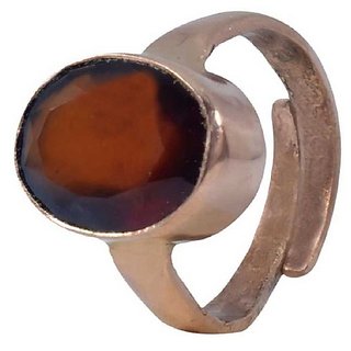                       8.5 Carat Natural  Certified Hessonite Gold Plated Ring by CEYLONMINE                                              