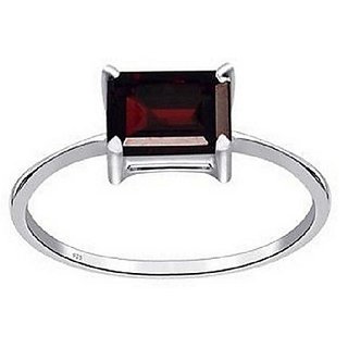                       Hessonite Ring with 100% Original Lab Certified Stone 9 Ratti Silver Ring by CEYLONMINE                                              