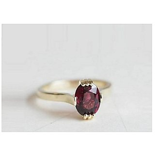                       9 Ratti Natural IGI Lab Certified Hessonite Stone Gold Plated Ring By CEYLONMINE                                              