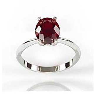                       Natural & Unheated Stone 9.5 Ratti Hessonite Silver Ring by CEYLONMINE                                              