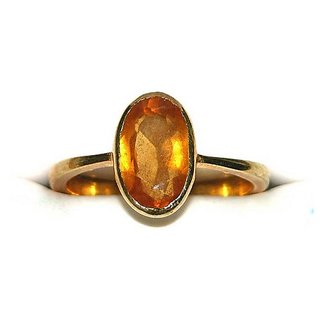                       9 Ratti Natural IGI Lab Certified Hessonite Stone Gold Plated Ring By CEYLONMINE                                              