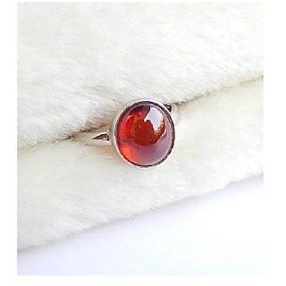 Original Certified Stone 9.25 Carat Hessonite silver Ring By CEYLONMINE