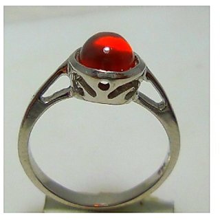                       Natural & Unheated Stone Hessonite Stone 9.25 Ratti silver Ring by CEYLONMINE                                              