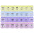 Pill Case 4 Row 28 Squares Weekly 7 Days Tablet Box Holder Medicine Storage Organizer Container Assorted Color