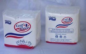 Keep Kleen Snack Napkin 27cm by 30 cm 100 Pulls 1 Ply (Pack of 6)