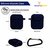 easybigdeals Silicone Shock Proof Protection Carrying Case Cover with Key Chain Compatible with  Wireless Headset (Blue)