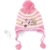 Woolen Cap With Pom Pom Drawstring For Girls Pink