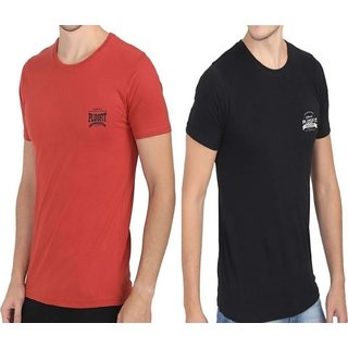 Plain T-shirts Combo Red And Black