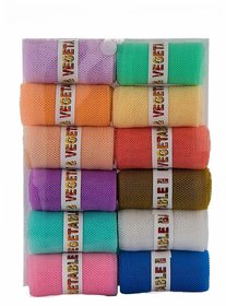 Greendot Multi-Purpose Vegetables Fruits Mesh Fridge Storage Washable Zip Bags  (Pack of 12)