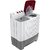 Samsung 8.0 Kg Semi-Automatic 5 Star Top Loading Washing Machine (WT80R4000RG/TL, Light Grey, Wine Red Lid (Opaque), Hex