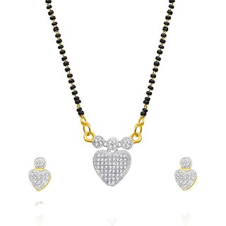                       Sunhari Jewels Daily Wear Heart Shape Mangalsutra Set For Women.                                              