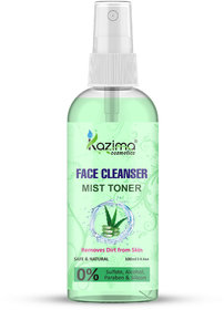 KAZIMA Face Cleanser Mist Toner for Natural Glowing Skin Oil-free Skin Removes Dirt from Skin Pore Detoxifying 100ml