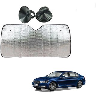 Auto Addict Car Silver Foil Sunshade Solar Reflective Foldable Curtain Shield For BMW 7 Series