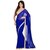 blue marble designer saree with blouse piece motiblue